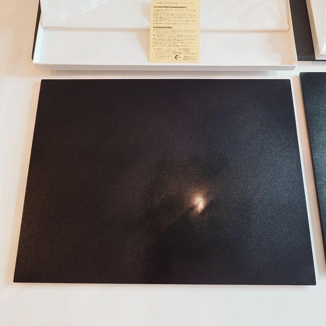新品未使用 折敷 43cm 乾漆 漆器 2枚セット 長角フラットプレイスマット