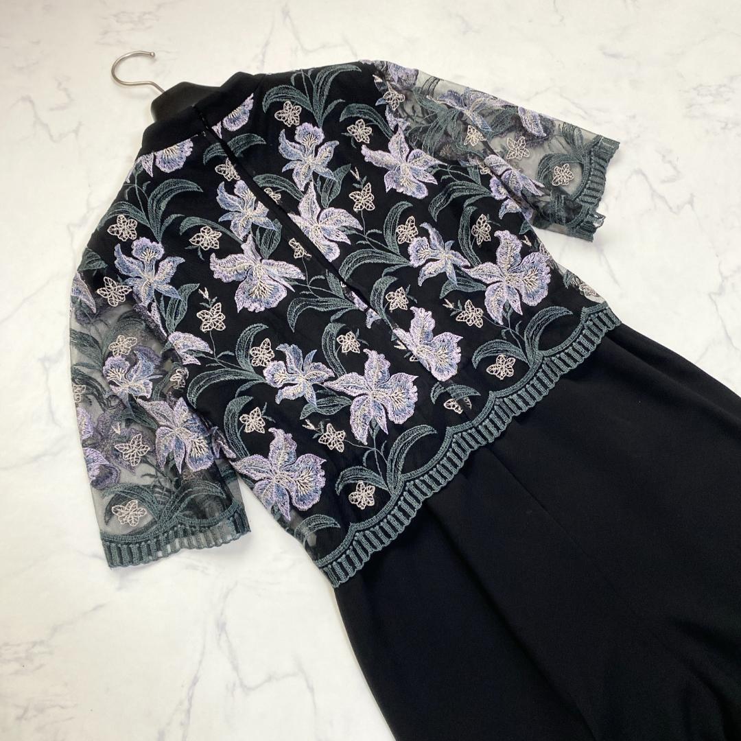 美品✨グレースコンチネンタル フラワー刺繍オールインワン サロペット36