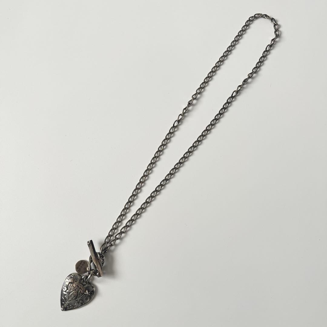 グッチ　ネックレス　ハート　クレスト　トグル　925　シルバー　イタリア製