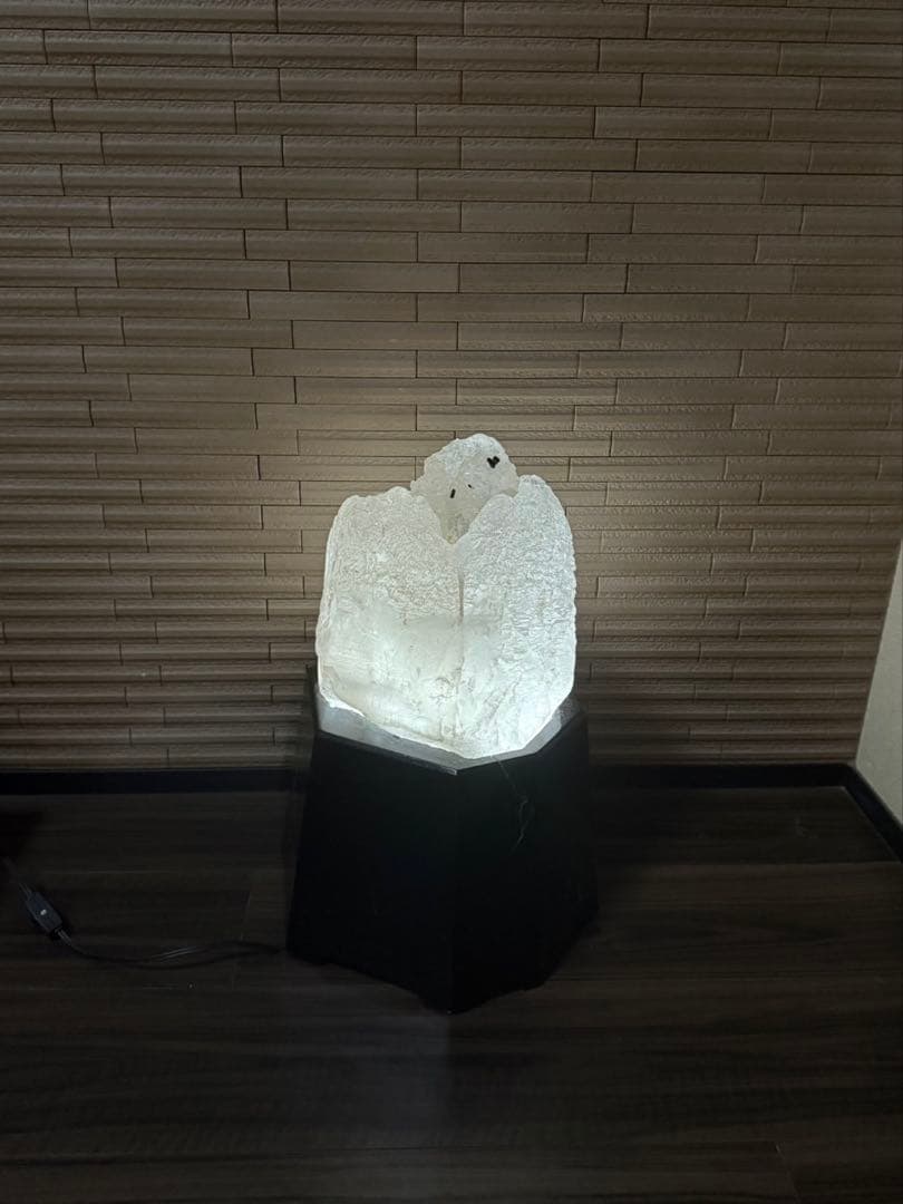 特価最高級 特大15kgヒマラヤアイスクリスタル 台座ライト付 スカルドゥ産