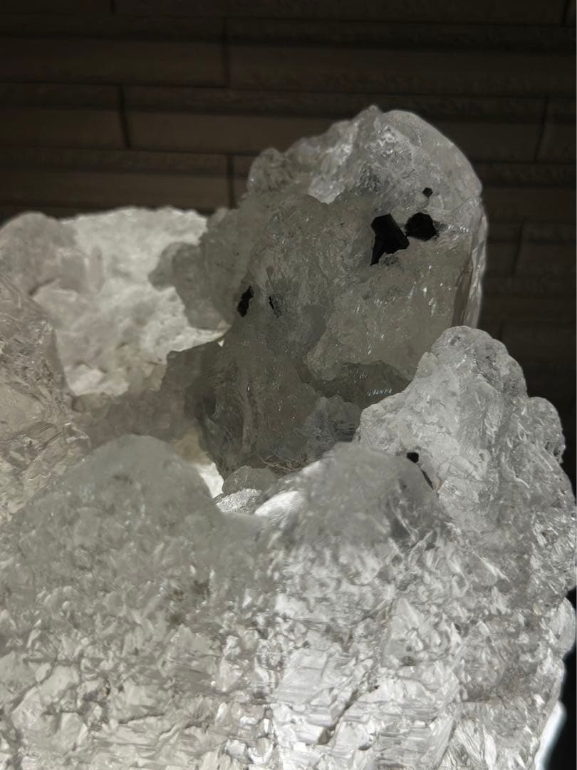 特価最高級 特大15kgヒマラヤアイスクリスタル 台座ライト付 スカルドゥ産