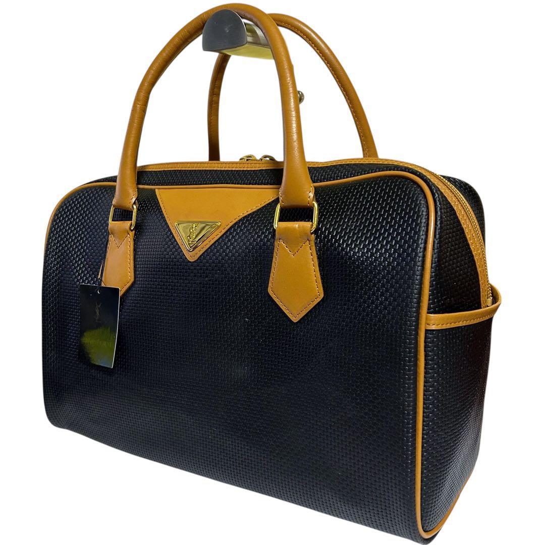 未使用 イヴサンローラン ハンドバッグ ミニボストン ヴィンテージ ゴールド金具