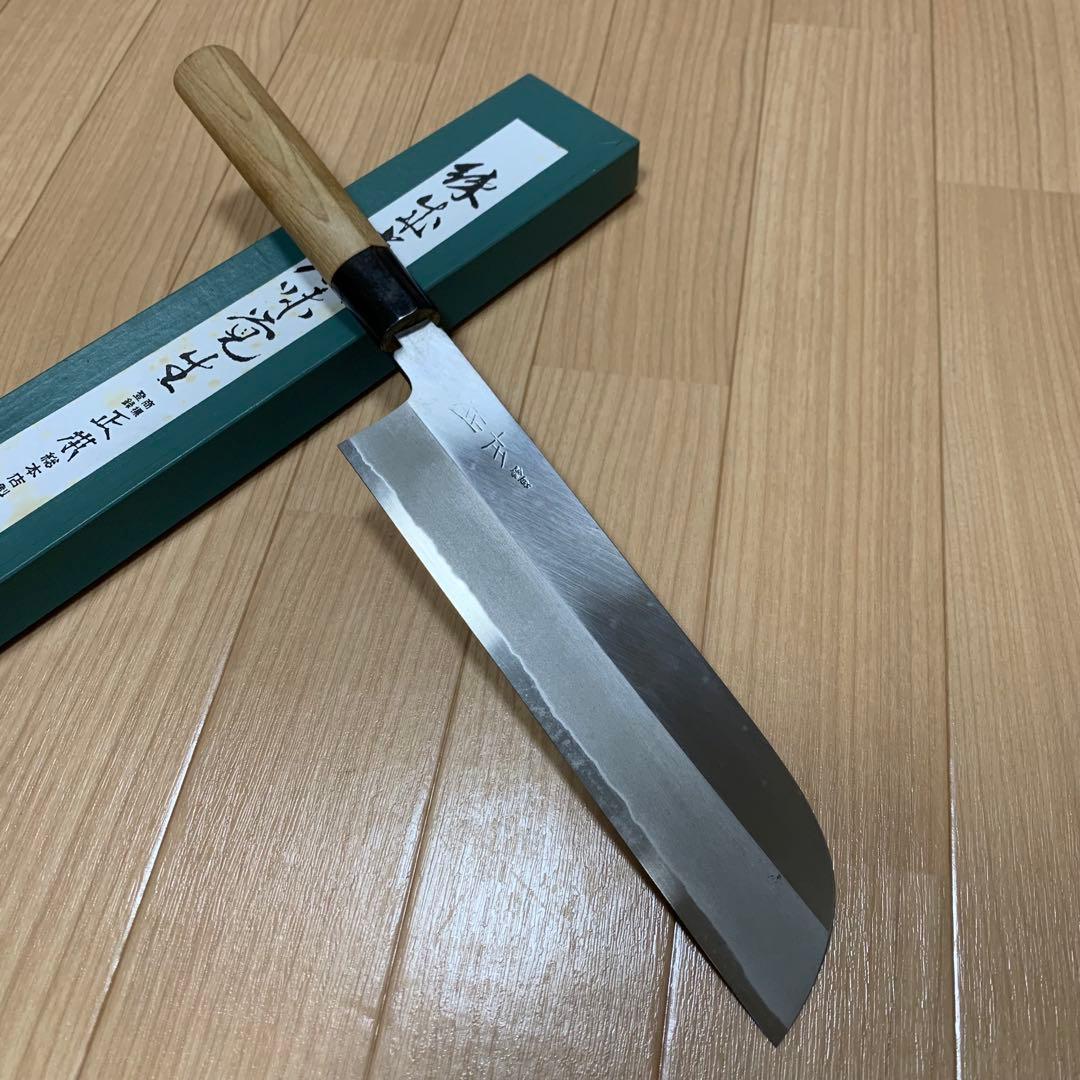 正本　総本店　鎌形　薄刃包丁　8寸