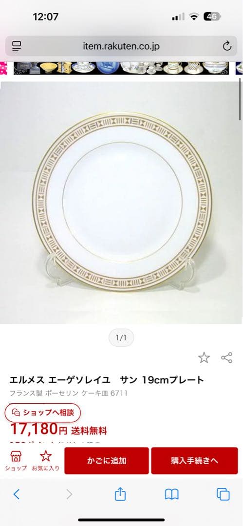 【希少】エルメス HERMES エーゲソレイユ お皿 サン・ルナのペアセット