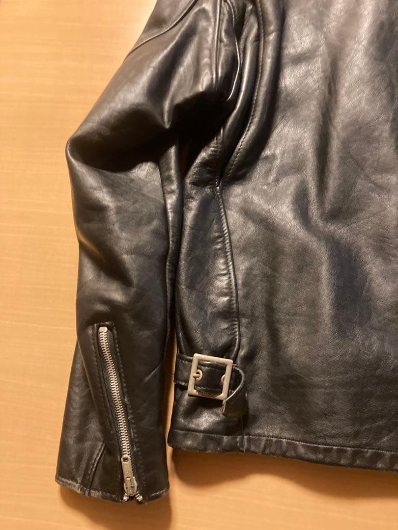 k*4様 Schott ライダースジャケット 黒 38 シングル 641 ショッ