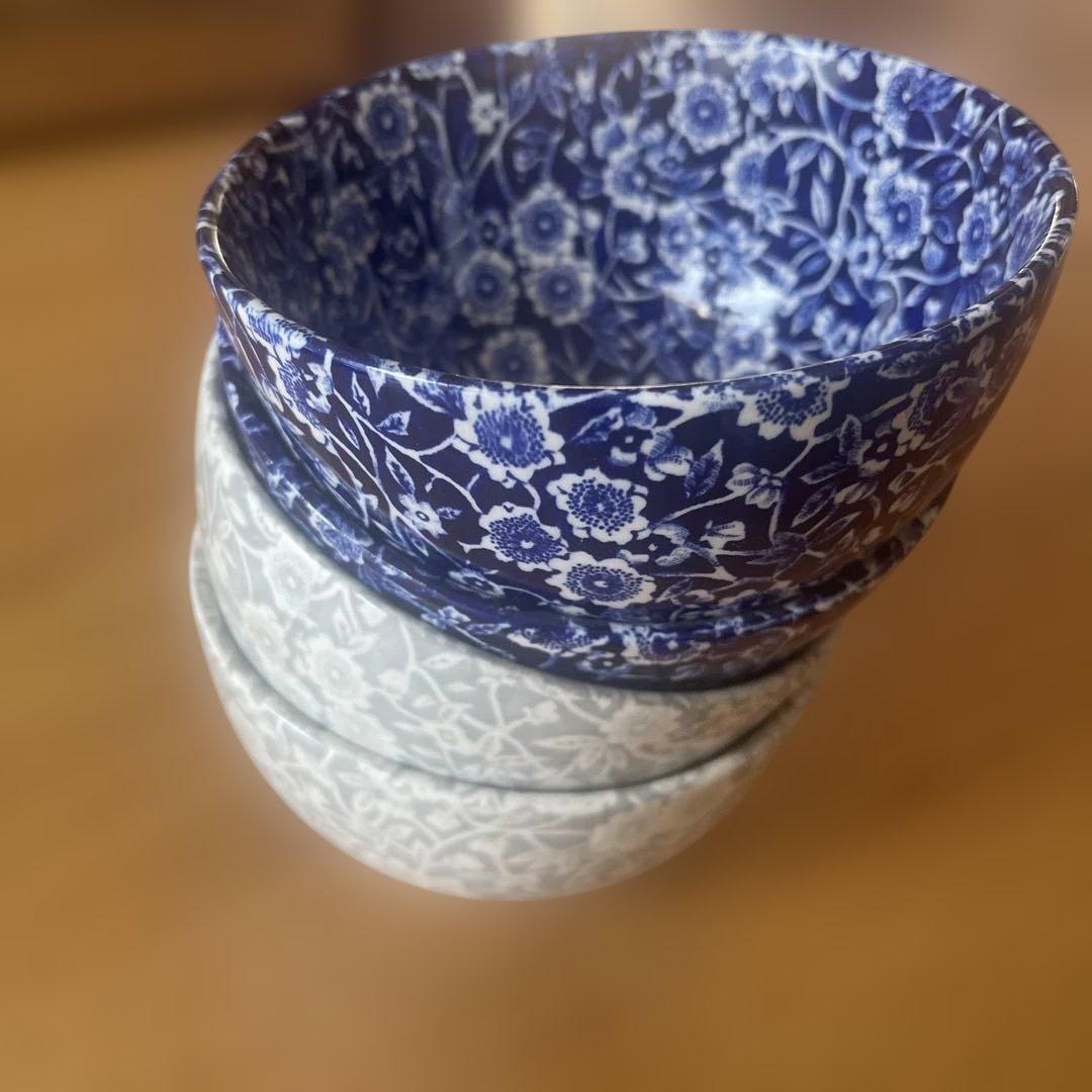 CALICO BURLEIGH 花柄ボウル 4個セット 12cm