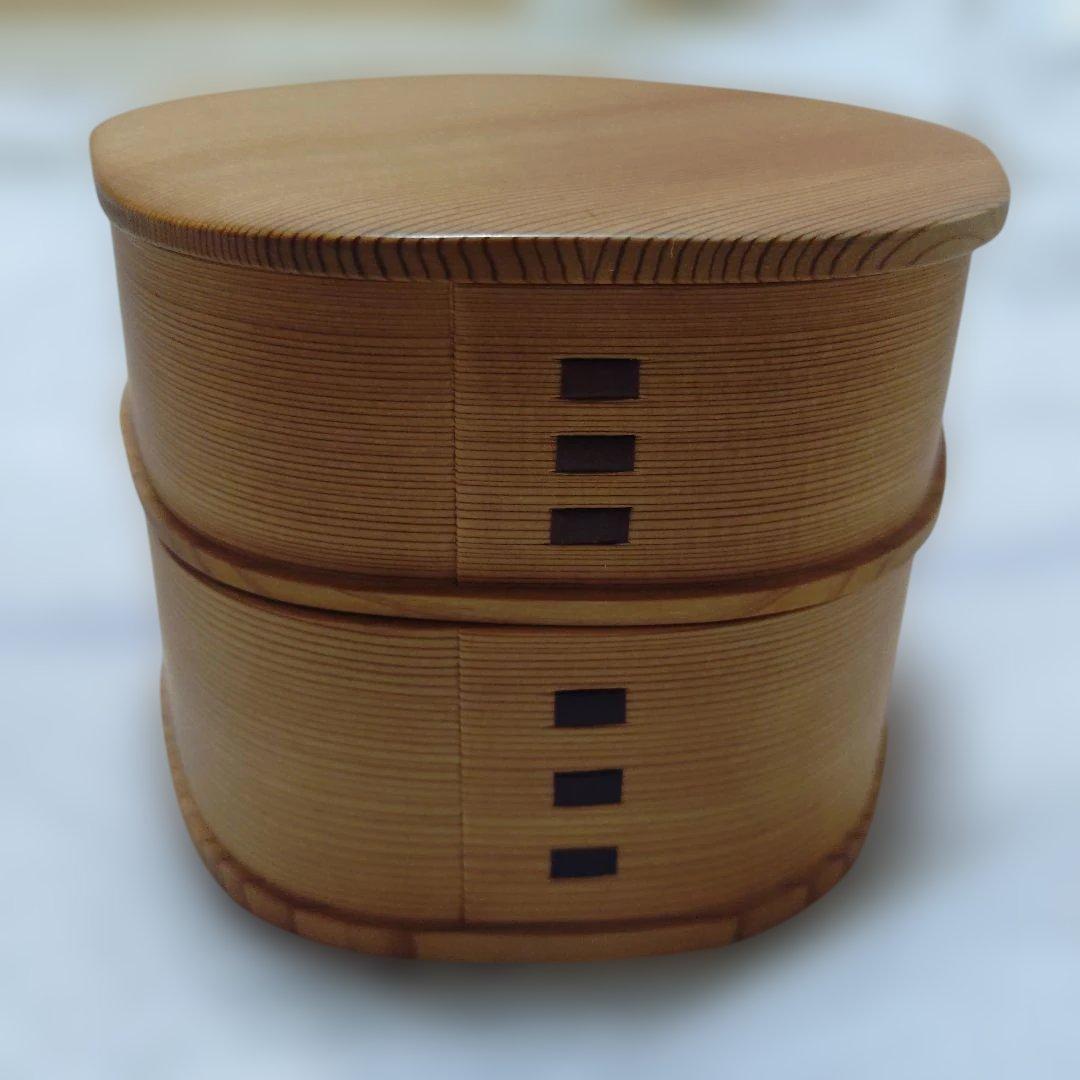 大館工芸社 曲げわっぱ梅花弁当箱2段