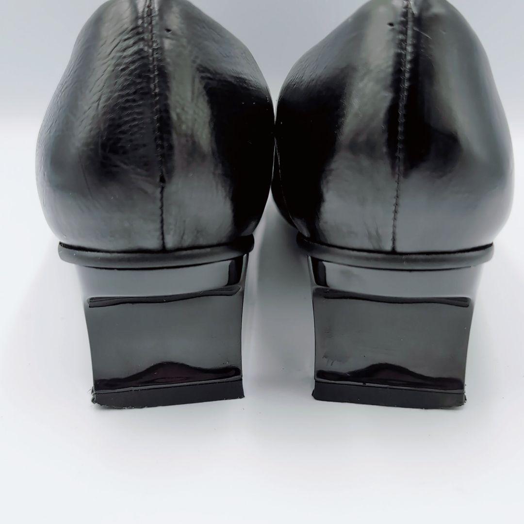 ✨️極美品✨️MANA デザインヒール　ポインテッド　黒　本革　37 Vカット