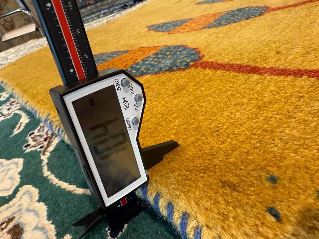 ギャッベ 92x61cm ペルシャ絨毯 手織り ギャベ 玄関マットラグ 絨毯