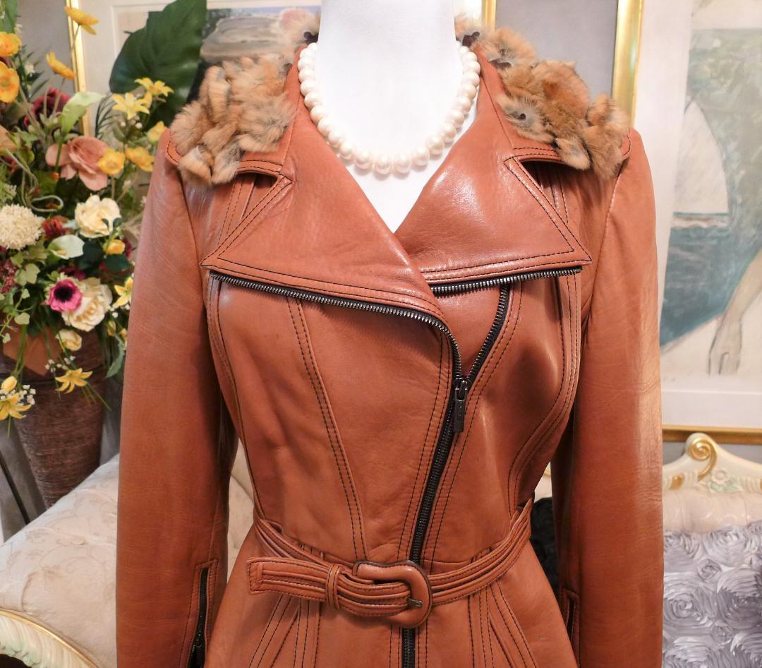 ★【FENDI】超希少チンチラFURレザーライダージャケット美品★