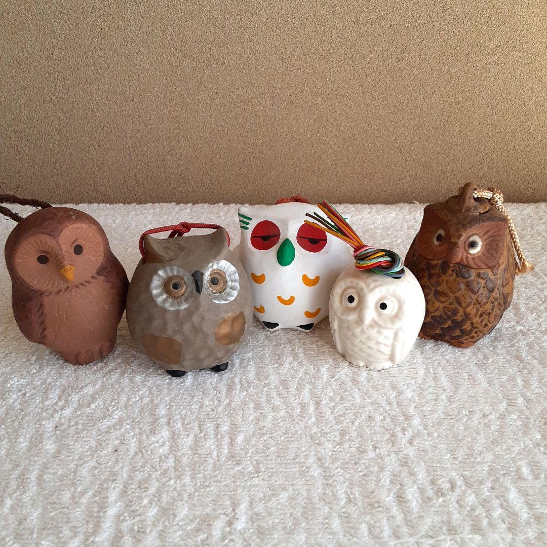 鈴　開運招福　邪気祓い　魔除け　フクロウ　ミミズク　置物　飾り　神様に呼びかける