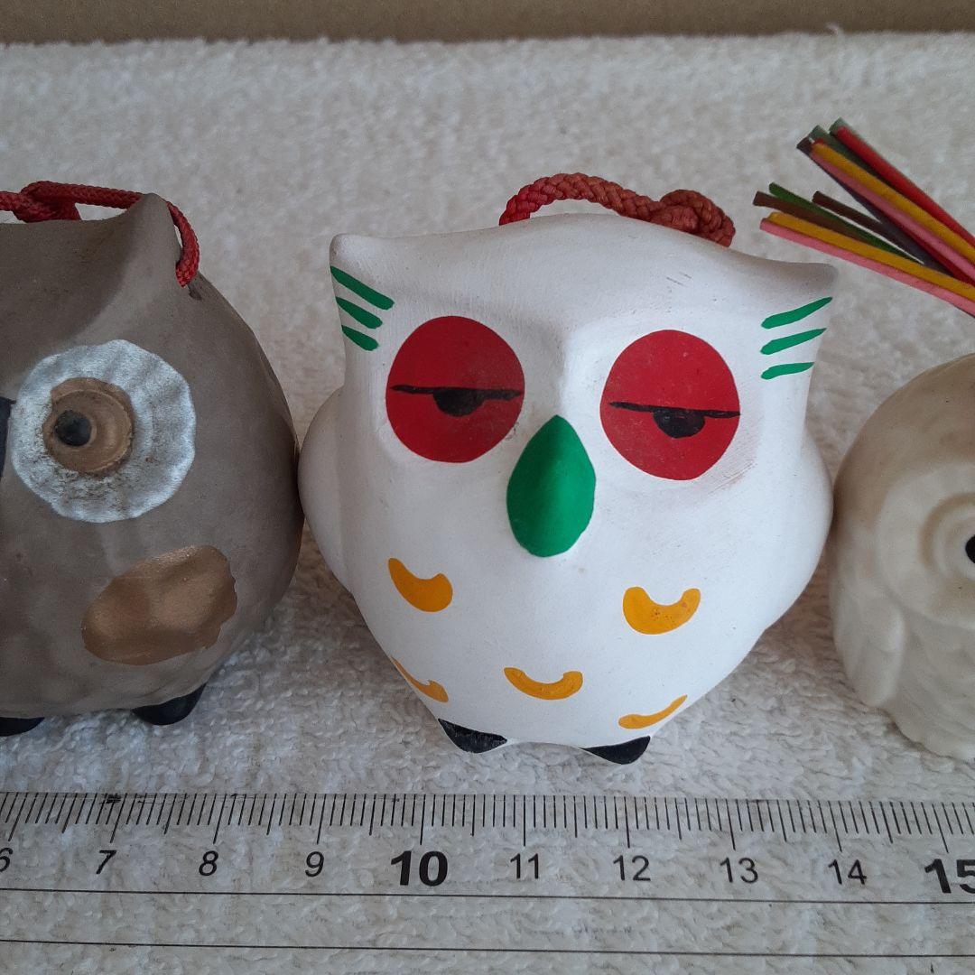 鈴　開運招福　邪気祓い　魔除け　フクロウ　ミミズク　置物　飾り　神様に呼びかける