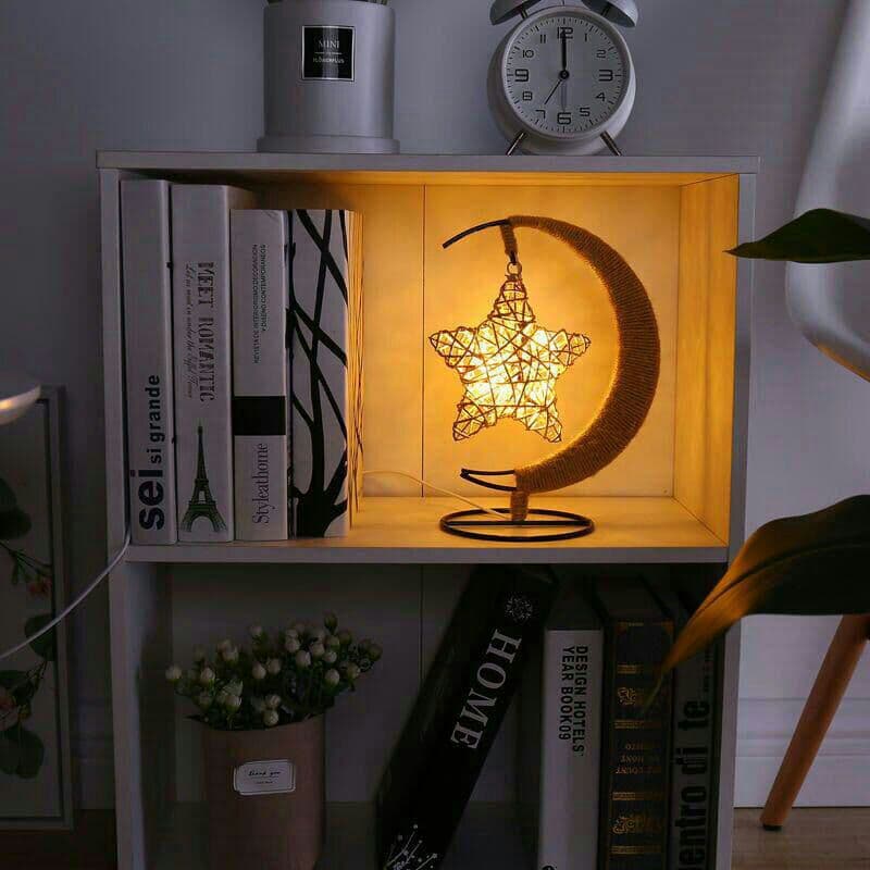 ラタン星のデスクランプ、夜の光、誕生日プレゼント.