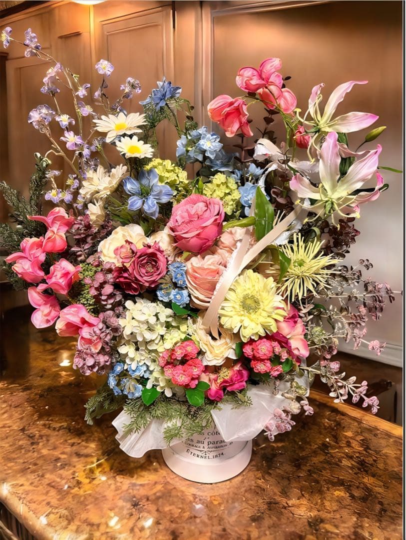 光触媒　人工観葉ウォールグリーン　フェイクグリーン　お祝い花7160