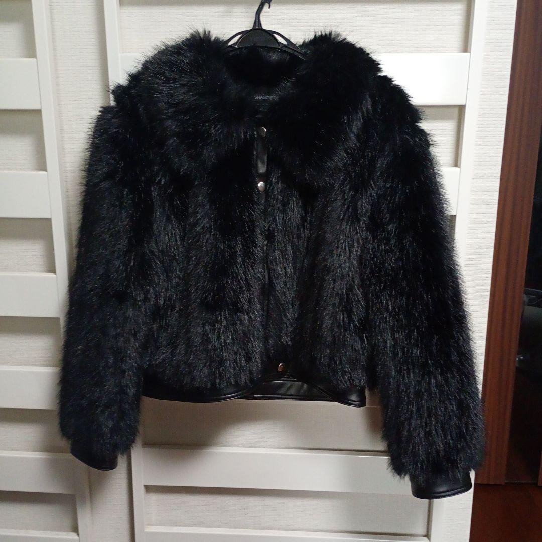 SHAGGIE ブラック ファーブルゾン/コート