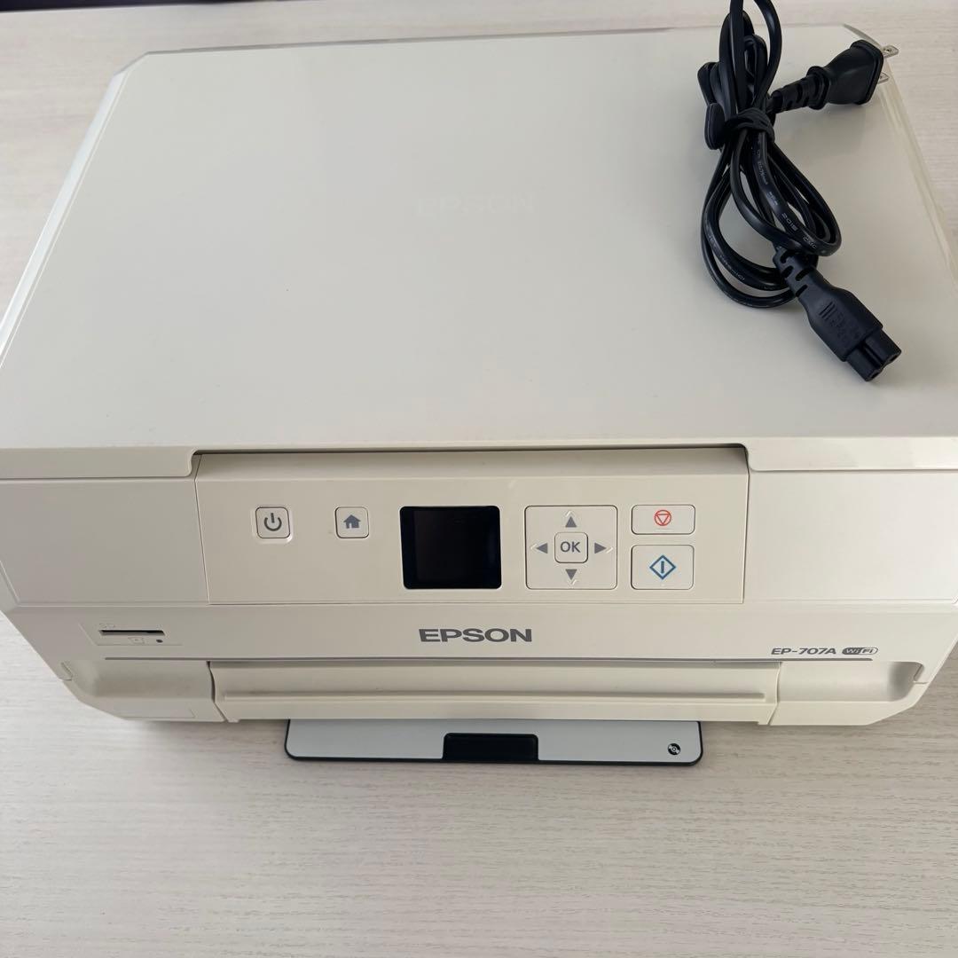 EPSONインクジェットプリンター カラリオ EP-707A インク有り