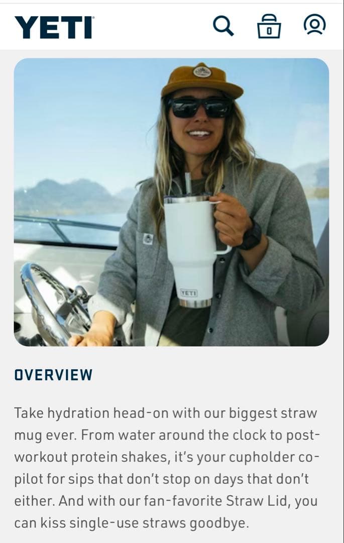 YETI Rambler 42 oz (1.2 L) ストローマグネイビー