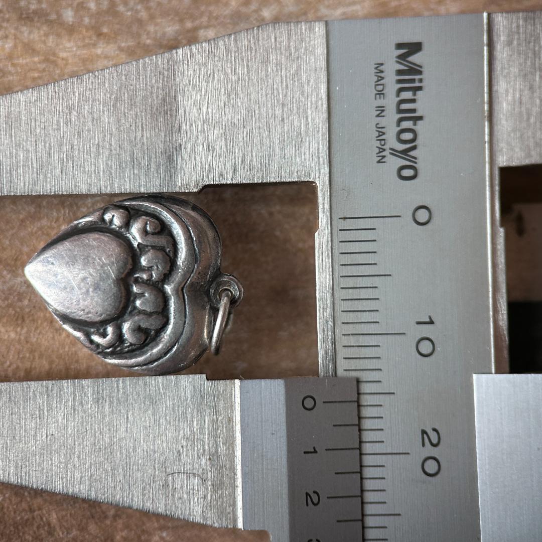 スウィートハートジュエリー　40s WW2　シルバー　ハート渦巻き　SWIRL