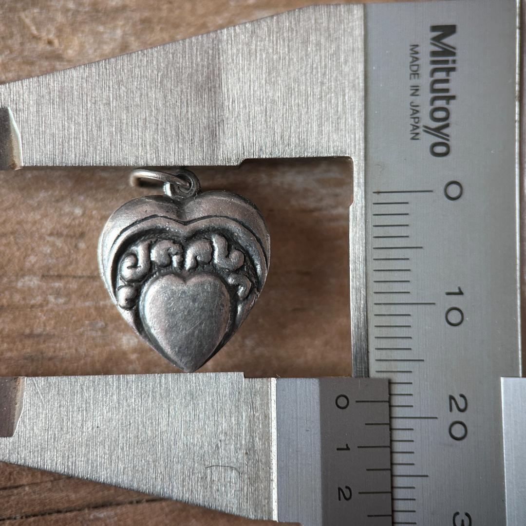スウィートハートジュエリー　40s WW2　シルバー　ハート渦巻き　SWIRL
