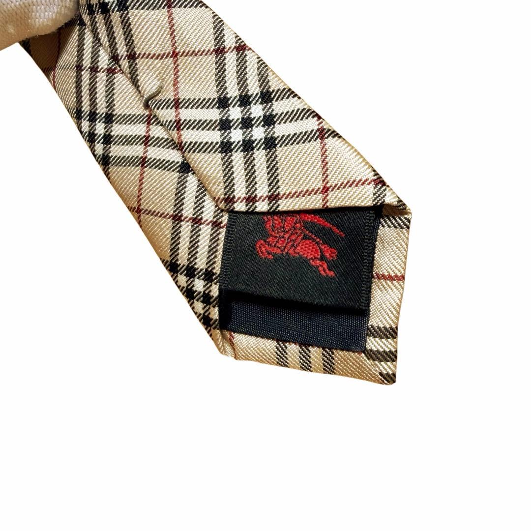 極美品　BURBERRY バーバリーブラックレーベル　ノバチェック柄 ネクタイ