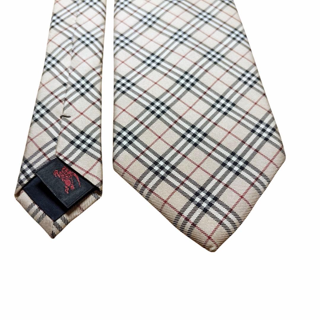 極美品　BURBERRY バーバリーブラックレーベル　ノバチェック柄 ネクタイ