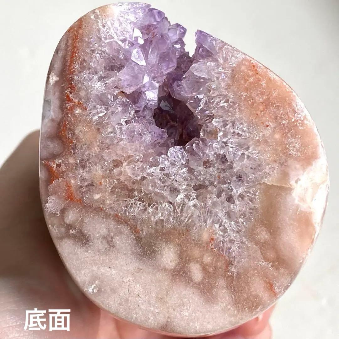 【 天然石 ピンクアメジスト アメジスト 原石 ドゥルージー ドーム B 】