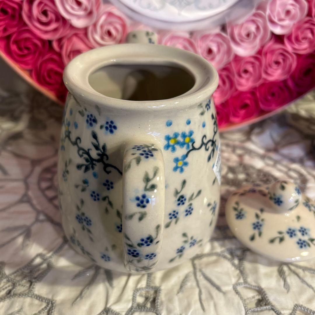 ☆★まるり★☆ポタリー / ひとりカフェセット 〜☆水色小花の小枝☆〜