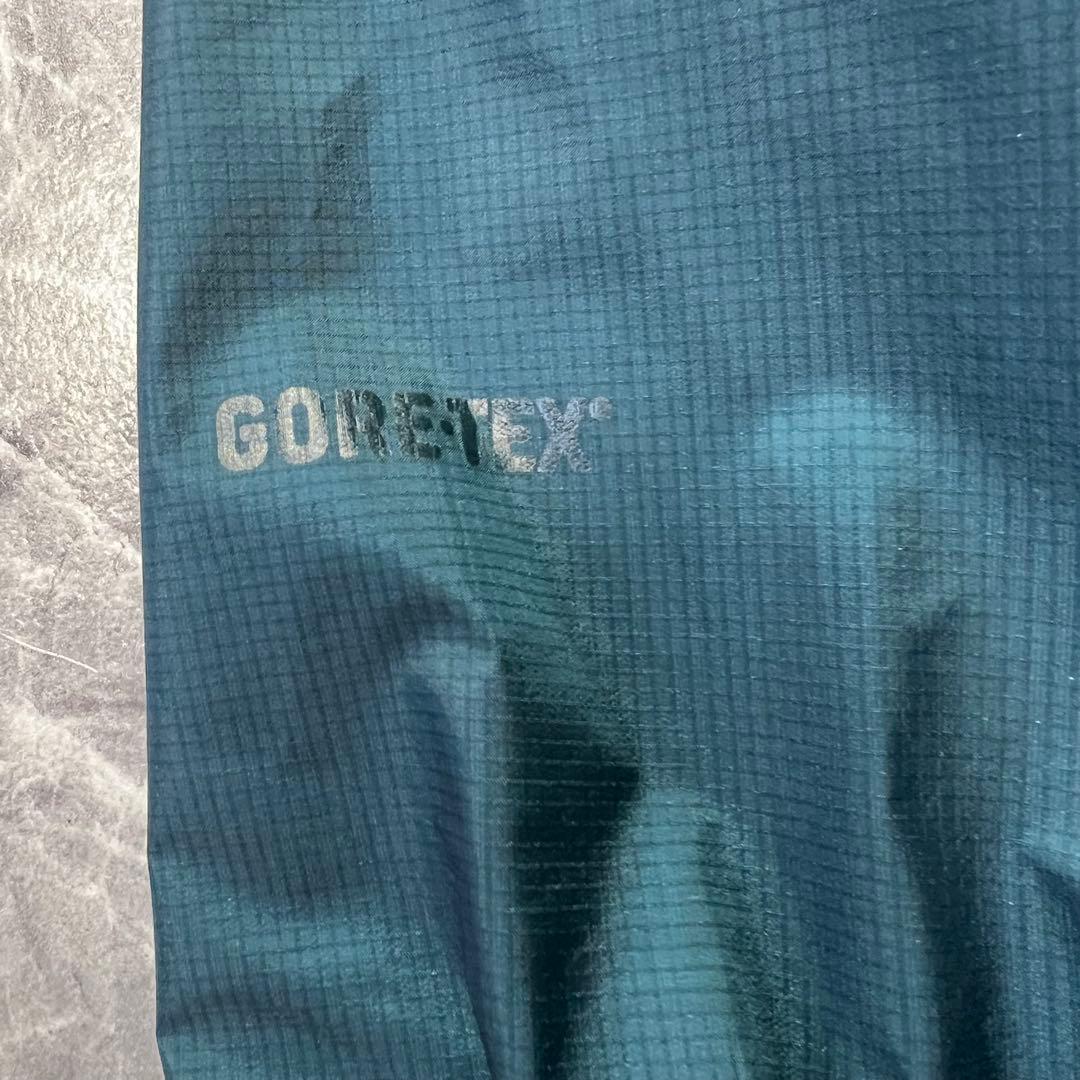 美品　モンベル　ストームクルーザー　ゴアテックス　ブルーグリーン　登山　メンズ