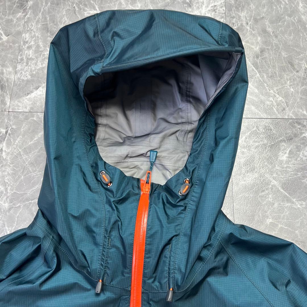 美品　モンベル　ストームクルーザー　ゴアテックス　ブルーグリーン　登山　メンズ