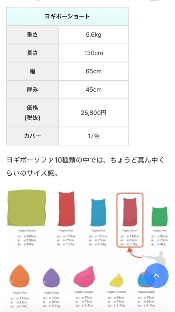 Yogibo Short キャメル★引取orたのメル便★