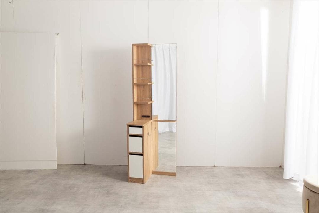 IN DR SGT　ドレッサー　姿見　ナチュラル＊ホワイト　コスメ　メイク