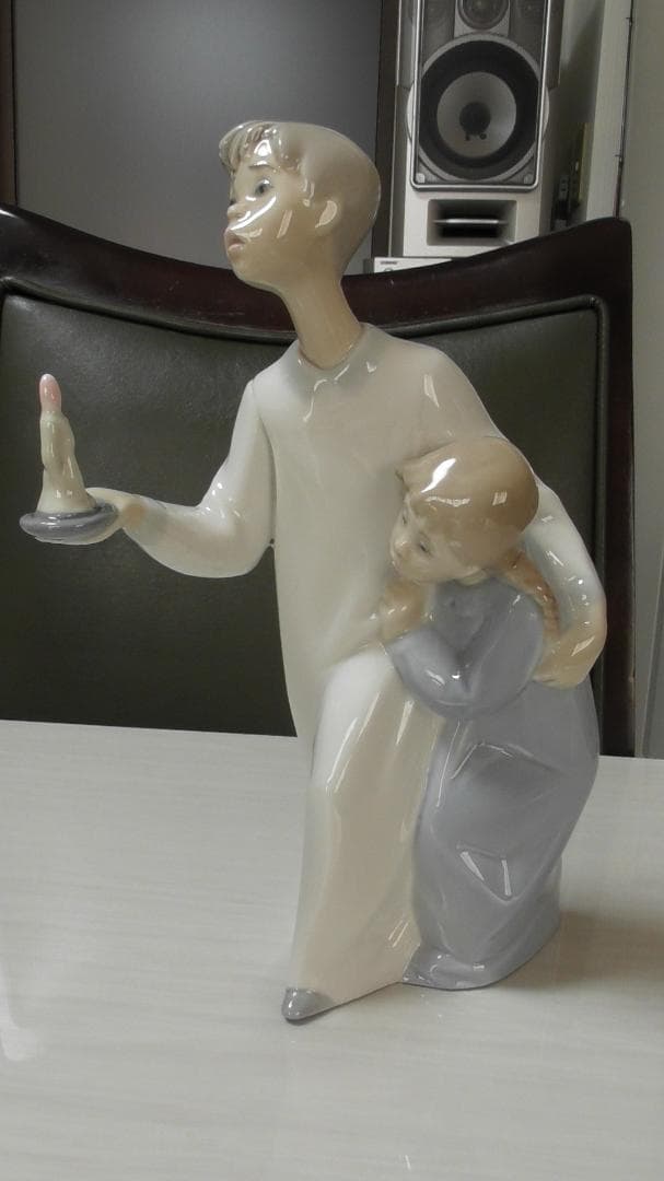 LLADRO　リヤドロ　【こわいよ　夜中の案内】2　置物　リアドロ　Ｌ458