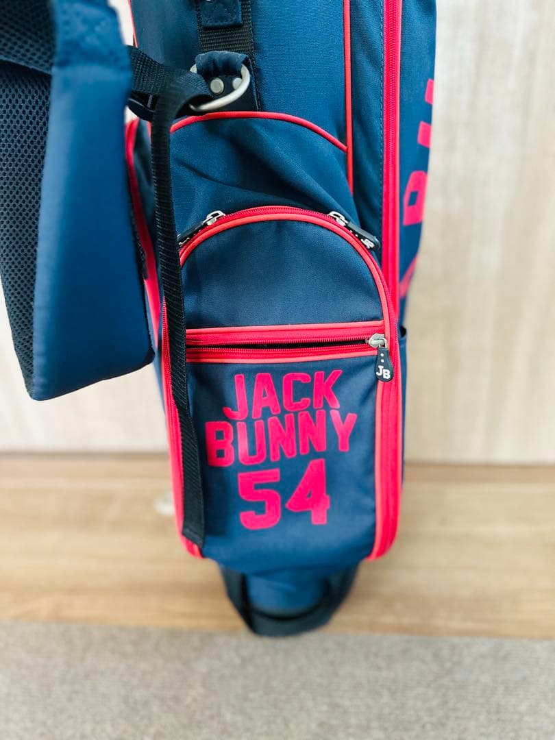JACK BUNNY ジャックバニー　キャディバッグ ネイビー/レッド