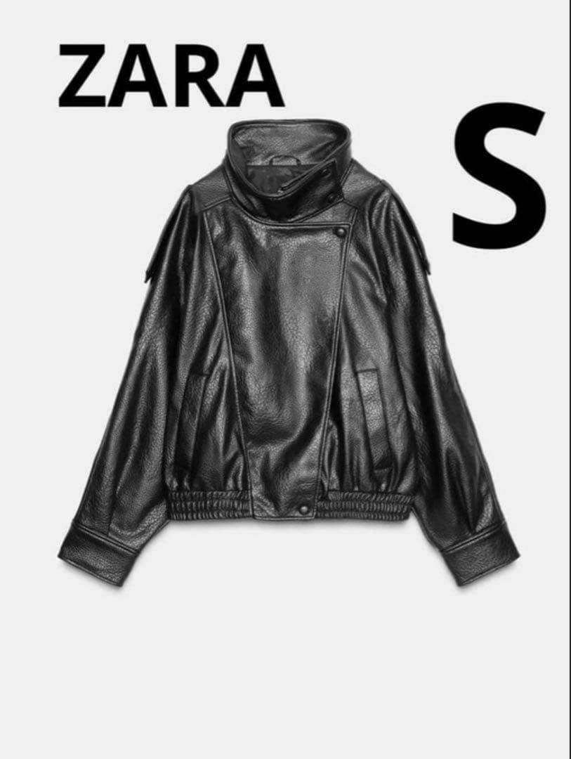 ZARA フェイクレザージャケット S