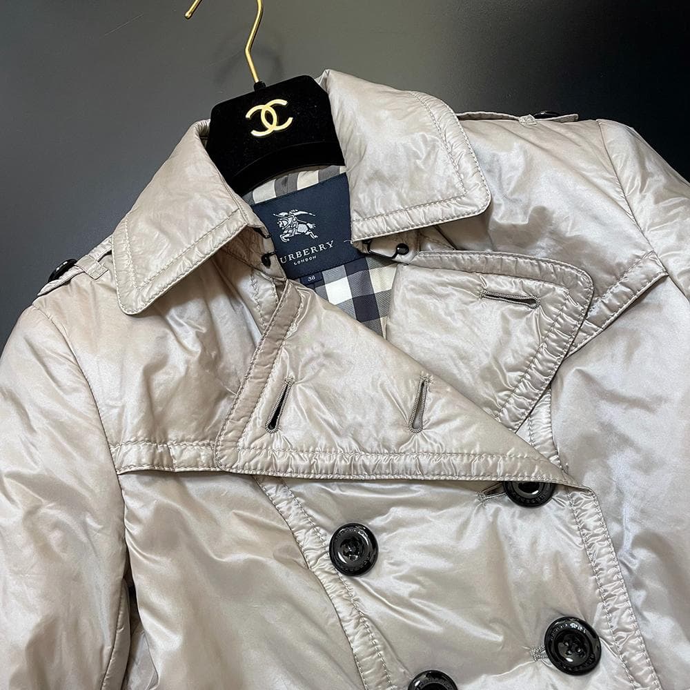 三陽商会 バーバリー 裏地ノバチェック柄 中綿入り トレンチコート