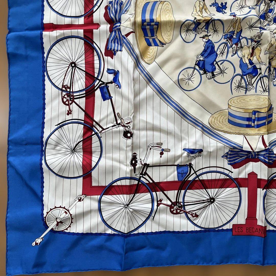 美品✨エルメス　カレ　自転車柄