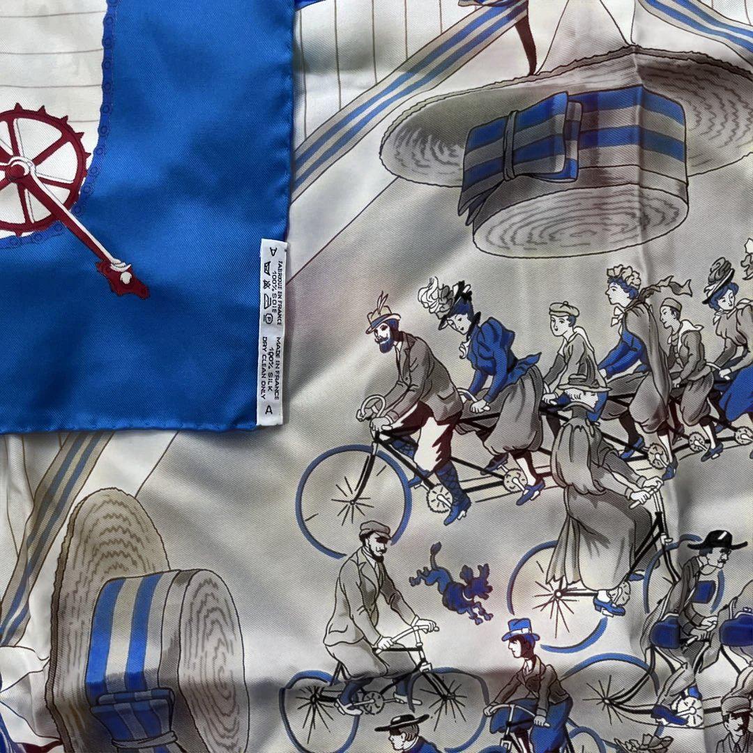 美品✨エルメス　カレ　自転車柄