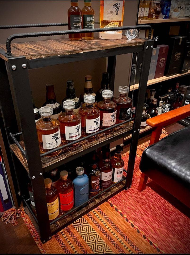 ウィスキーラック　男前インテリア　インダストリアル　収納　お酒　多肉 1024