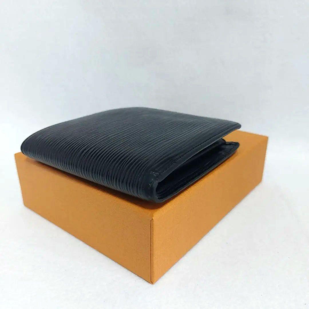 美品 Louis Vuitton ルイヴィトン エピ 二つ折財布 ブラック