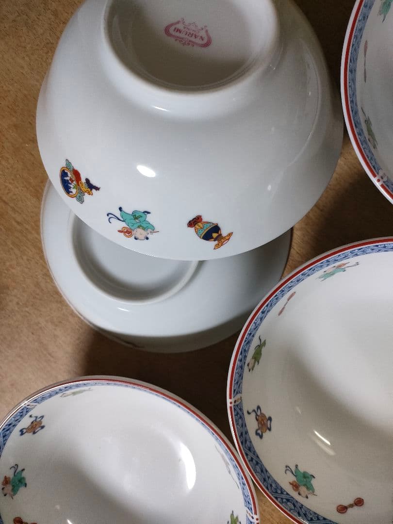 NARUMIナルミ　唐子　中華ホームセット　大皿　炒飯　ラーメン　レンゲ　タレ皿