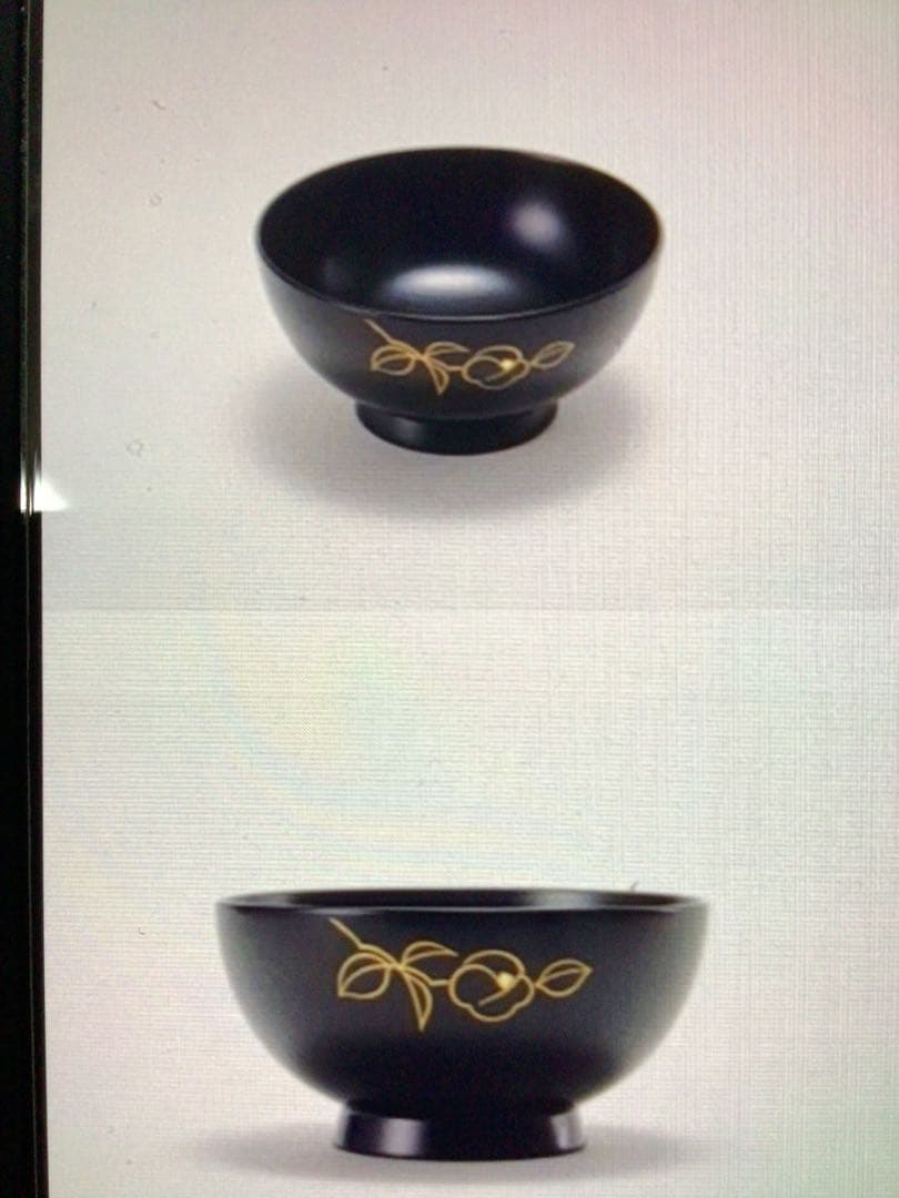 輪島赤木明登　草の椀　小　椿　金蒔絵　黒　共箱付き　新品未使用未開封