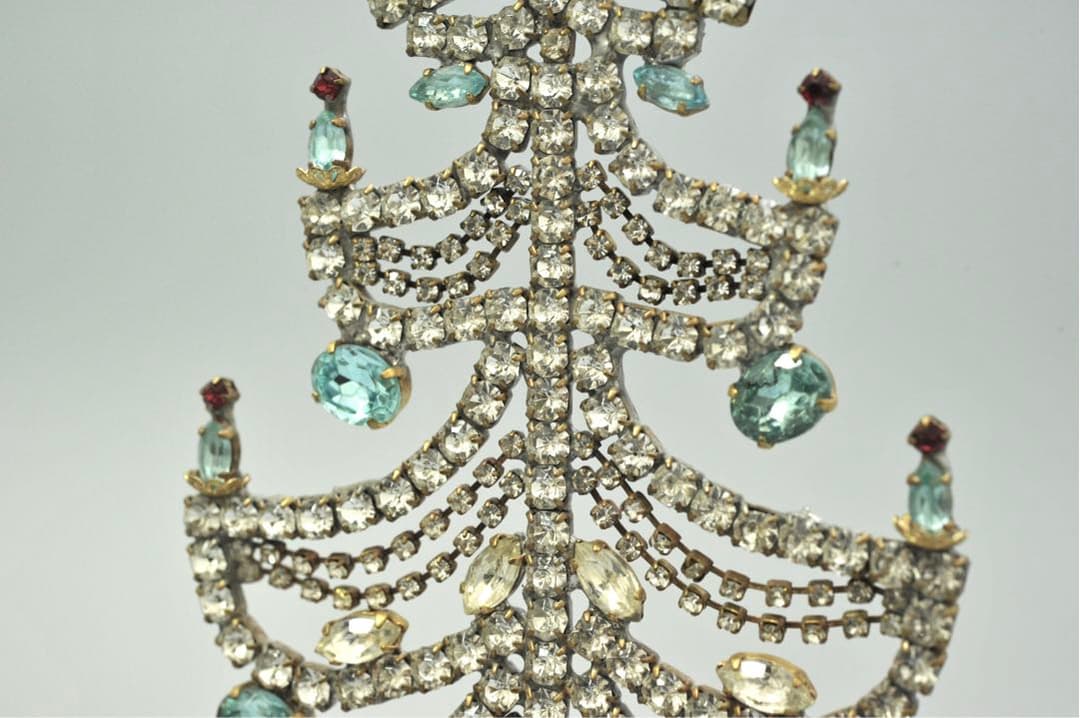 チェコガラス クリスマスツリー 卓上グラスツリー