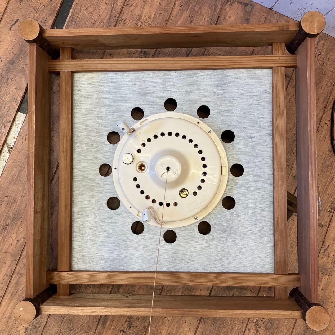 昭和レトロ ナショナル 座敷電燈笠 蛍光灯 ペンダント 木製 ウッドライト