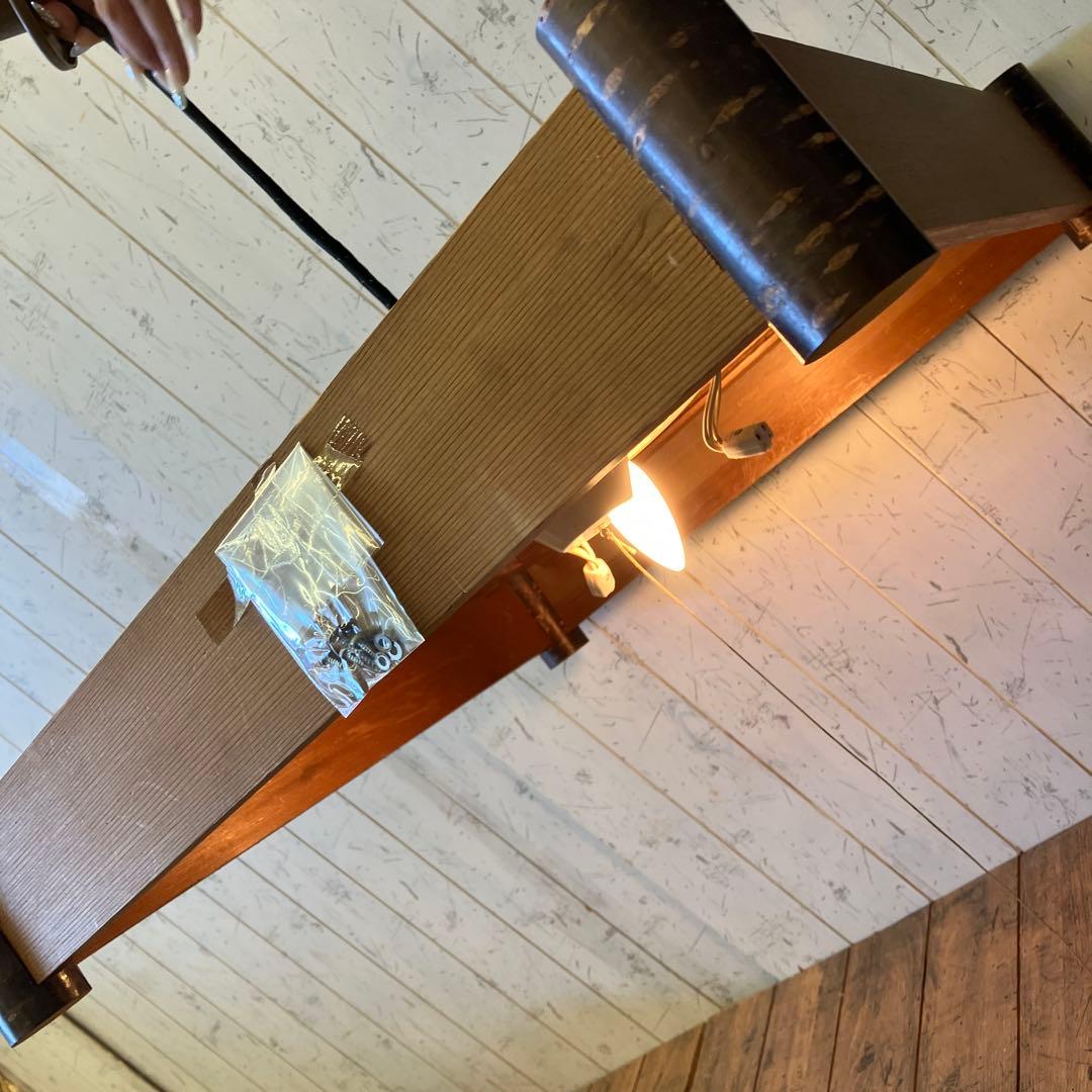 昭和レトロ ナショナル 座敷電燈笠 蛍光灯 ペンダント 木製 ウッドライト