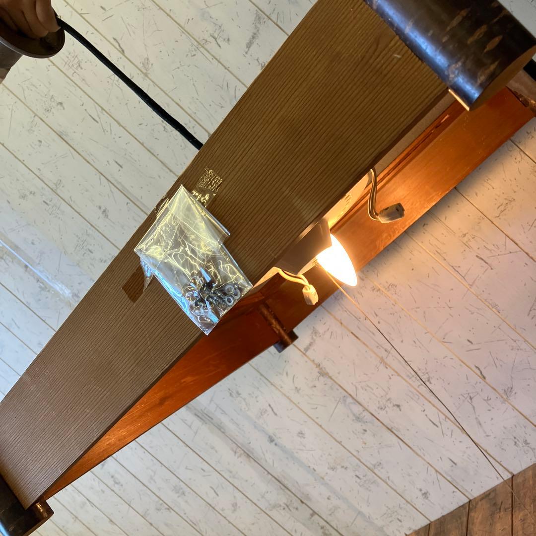 昭和レトロ ナショナル 座敷電燈笠 蛍光灯 ペンダント 木製 ウッドライト