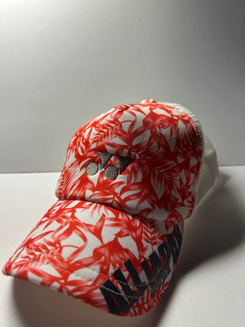 【希少】YONEX オールジャパンキャップ ボタニカル レッド