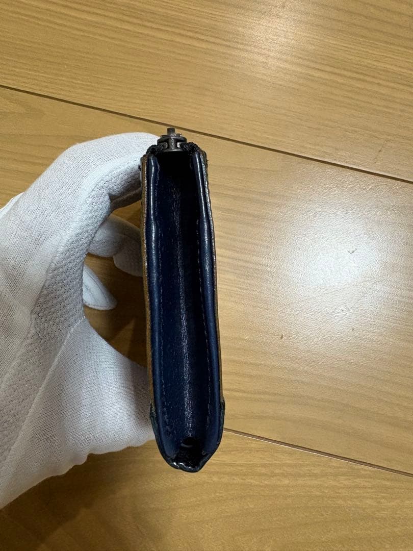 yuhaku グラデーション クロココンビ コンパクト財布