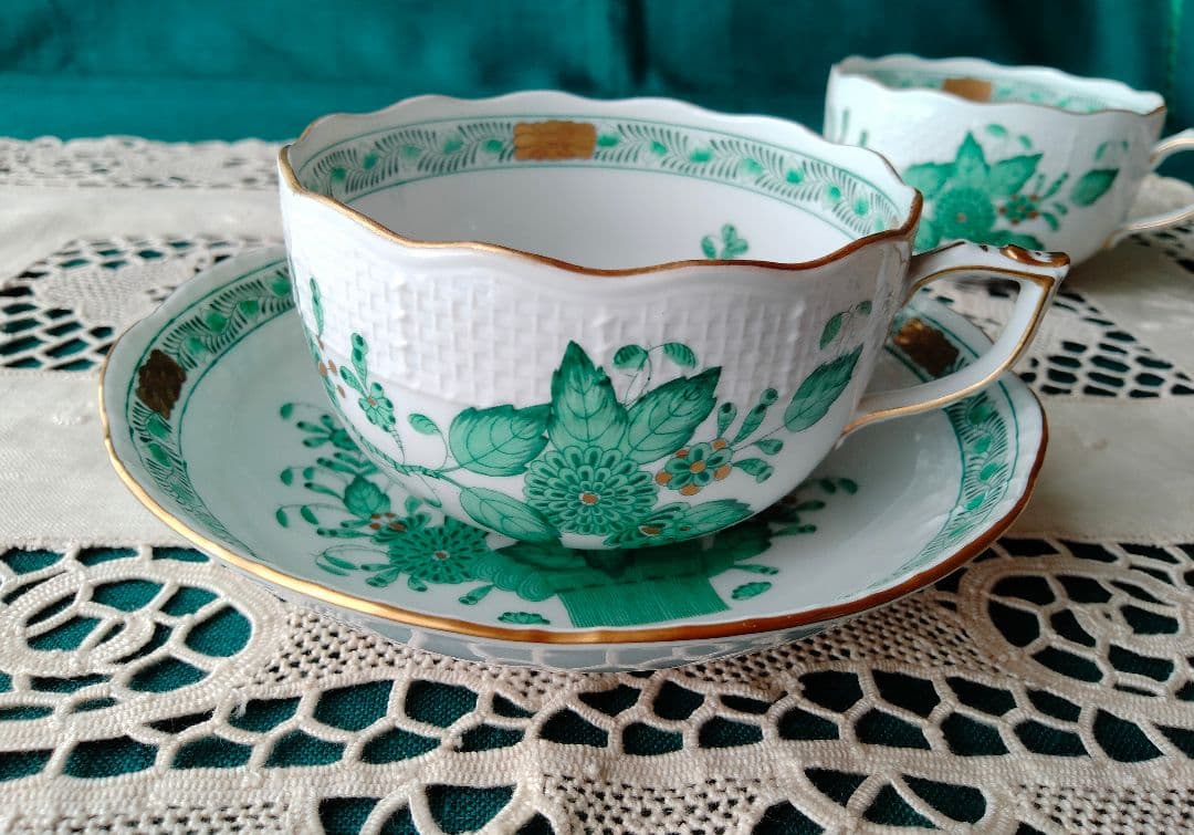 HEREND インドの華(Ａ)　カップ&ソーサー