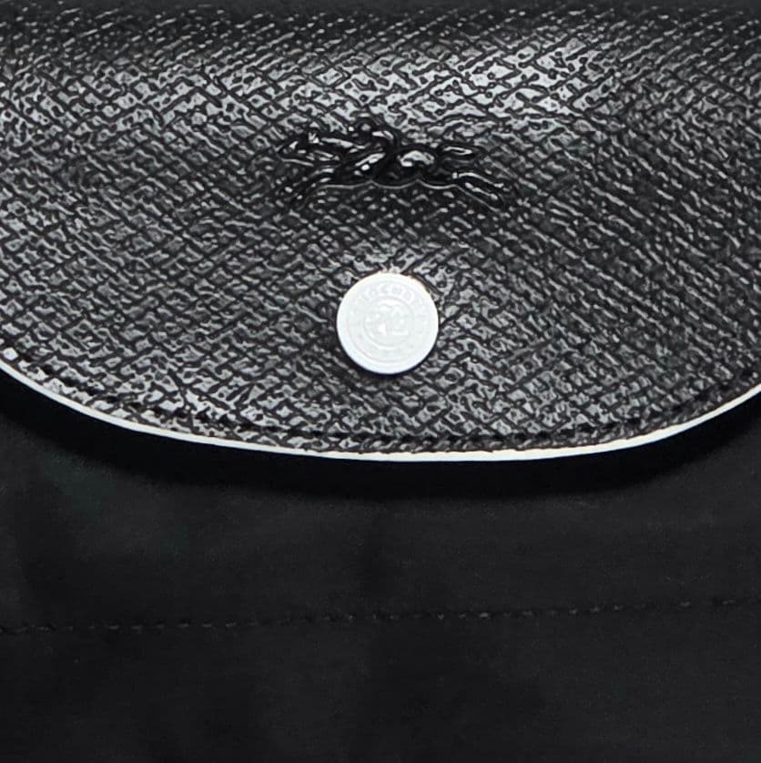 【新品】LONGCHAMP ル プリアージュ トートバッグ M ブラック 白刺繍