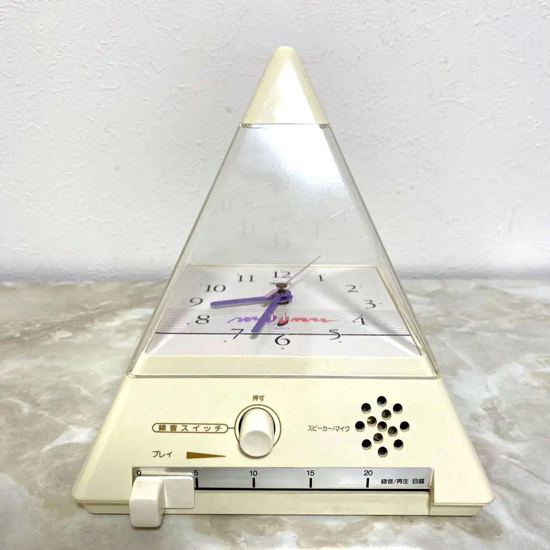 未使用 昭和レトロ ツインバード 時計付おしゃべりピラミッド 希少